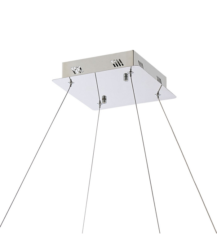 Bano Square Dimmable Pendant 29W LED 4000K 3400lm Polished Chrome / Crystal Chain 3yrs Warranty-4