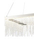 Bano Square Dimmable Pendant 29W LED 4000K 3400lm Polished Chrome / Crystal Chain 3yrs Warranty-5