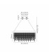 Bano Square Dimmable Pendant 29W LED 4000K 3400lm Polished Chrome / Crystal Chain 3yrs Warranty-7