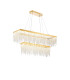 Bano Rectangular 2 Tier Dimmable Pendant 65W LED 4000K 5500lm French Gold / Crystal Chain 3yrs Warranty-1