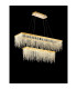 Bano Rectangular 2 Tier Dimmable Pendant 65W LED 4000K 5500lm French Gold / Crystal Chain 3yrs Warranty-2