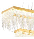 Bano Rectangular 2 Tier Dimmable Pendant 65W LED 4000K 5500lm French Gold / Crystal Chain 3yrs Warranty-4
