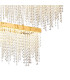 Bano Rectangular 2 Tier Dimmable Pendant 65W LED 4000K 5500lm French Gold / Crystal Chain 3yrs Warranty-6