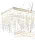 Bano Rectangular 2 Tier Dimmable Pendant 65W LED 4000K 5500lm Polished Chrome / Crystal Chain 3yrs Warranty-5