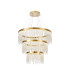 Bano Round 3 Tier Dimmable Pendant 90W LED 4000K 11300lm French Gold / Crystal Chain 3yrs Warranty-1
