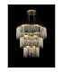 Bano Round 3 Tier Dimmable Pendant 90W LED 4000K 11300lm French Gold / Crystal Chain 3yrs Warranty-2
