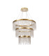 Bano Round 3 Tier Dimmable Pendant 90W LED 4000K 11300lm French Gold / Crystal Chain 3yrs Warranty-3