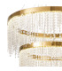 Bano Round 3 Tier Dimmable Pendant 90W LED 4000K 11300lm French Gold / Crystal Chain 3yrs Warranty-4