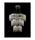 Bano Round 3 Tier Dimmable Pendant 90W LED 4000K 11300lm Polished Chrome / Crystal Chain 3yrs Warranty-2