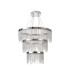Bano Round 3 Tier Dimmable Pendant 90W LED 4000K 11300lm Polished Chrome / Crystal Chain 3yrs Warranty-3