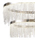 Bano Round 3 Tier Dimmable Pendant 90W LED 4000K 11300lm Polished Chrome / Crystal Chain 3yrs Warranty-4