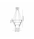 Bano Round 3 Tier Dimmable Pendant 90W LED 4000K 11300lm Polished Chrome / Crystal Chain 3yrs Warranty-7