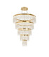 Bano Round 5 Tier Dimmable Pendant 150W LED 4000K 17500lm French Gold / Crystal Chain 3yrs Warranty Item Weight: 22.80kg-1