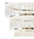 Bano Round 5 Tier Dimmable Pendant 150W LED 4000K 17500lm Polished Chrome / Crystal Chain 3yrs Warranty Item Weight: 22.80kg-4