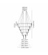 Bano Round 5 Tier Dimmable Pendant 150W LED 4000K 17500lm Polished Chrome / Crystal Chain 3yrs Warranty Item Weight: 22.80kg-7