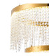 Bano Round 2 Tier Dimmable Pendant 47W LED 4000K 4700lm French Gold / Crystal Chain 3yrs Warranty-5