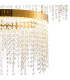 Bano Round 2 Tier Dimmable Pendant 47W LED 4000K 4700lm French Gold / Crystal Chain 3yrs Warranty-6