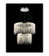 Bano Round 2 Tier Dimmable Pendant 47W LED 4000K 4700lm Polished Chrome / Crystal Chain 3yrs Warranty-2