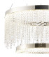 Bano Round 2 Tier Dimmable Pendant 47W LED 4000K 4700lm Polished Chrome / Crystal Chain 3yrs Warranty-5
