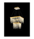 Bano Square 2 Tier Dimmable Pendant 47W LED 4000K 5000lm French Gold / Crystal Chain 3yrs Warranty-2
