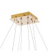 Bano Square 2 Tier Dimmable Pendant 47W LED 4000K 5000lm French Gold / Crystal Chain 3yrs Warranty-4
