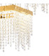Bano Square 2 Tier Dimmable Pendant 47W LED 4000K 5000lm French Gold / Crystal Chain 3yrs Warranty-6