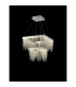 Bano Square 2 Tier Dimmable Pendant 47W LED 4000K 5000lm Polished Chrome / Crystal Chain 3yrs Warranty-2