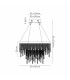 Bano Square 2 Tier Dimmable Pendant 47W LED 4000K 5000lm Polished Chrome / Crystal Chain 3yrs Warranty-7
