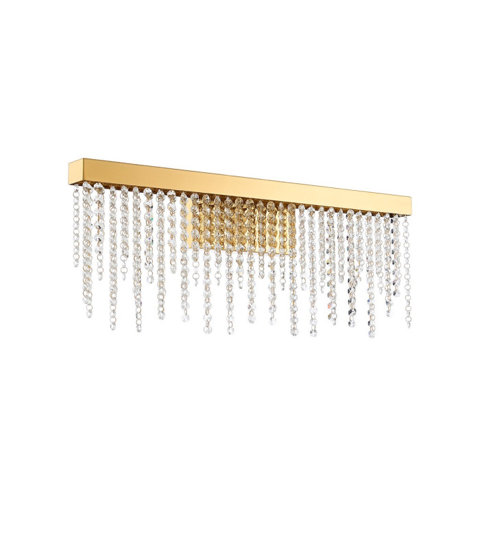 Bano Large Dimmable Wall Light 12W LED 4000K 1460lm French Gold / Crystal Chain 3yrs Warranty-3