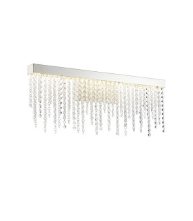 Bano Large Dimmable Wall Light 12W LED 4000K 1460lm Polished Chrome / Crystal Chain 3yrs Warranty-1