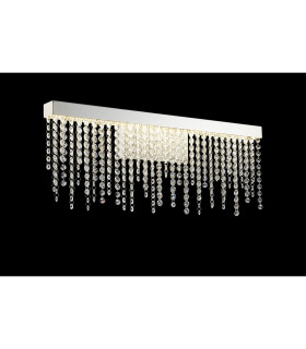 Bano Large Dimmable Wall Light 12W LED 4000K 1460lm Polished Chrome / Crystal Chain 3yrs Warranty-2