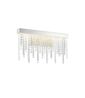 Bano Medium Dimmable Wall Light 9W LED 4000K 1160lm Polished Chrome / Crystal Chain 3yrs Warranty-1
