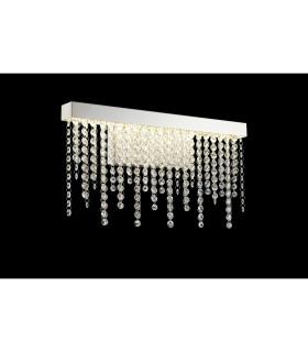 Bano Medium Dimmable Wall Light 9W LED 4000K 1160lm Polished Chrome / Crystal Chain 3yrs Warranty-2