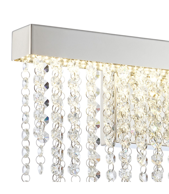 Bano Medium Dimmable Wall Light 9W LED 4000K 1160lm Polished Chrome / Crystal Chain 3yrs Warranty-4