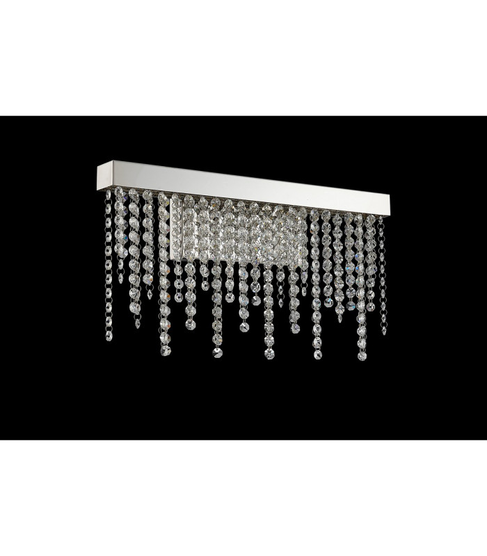 Bano Medium Dimmable Wall Light 9W LED 4000K 1160lm Polished Chrome / Crystal Chain 3yrs Warranty-6