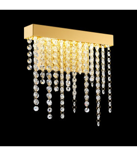 Bano Small Dimmable Wall Light 6W LED 4000K 660lm French Gold / Crystal Chain 3yrs Warranty-2