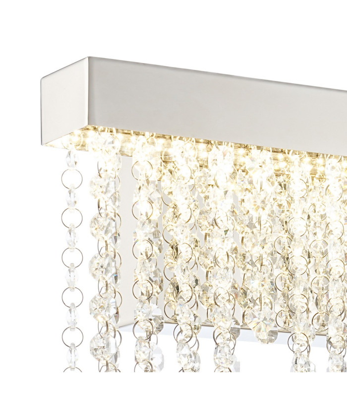 Bano Small Dimmable Wall Light 6W LED 4000K 660lm Polished Chrome / Crystal Chain 3yrs Warranty-4