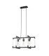 Canto Rectangular Pendant 3 Light E27 Graphite/Acrylic-3