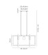 Canto Rectangular Pendant 3 Light E27 Graphite/Acrylic-7