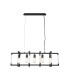 Canto Rectangular Pendant 5 Light E27 Graphite/Acrylic-1