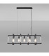 Canto Rectangular Pendant 5 Light E27 Graphite/Acrylic-2
