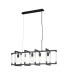 Canto Rectangular Pendant 5 Light E27 Graphite/Acrylic-5