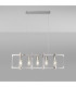 Canto Rectangular Pendant 5 Light E27 Polished Nickel/Acrylic-2