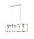 Canto Rectangular Pendant 5 Light E27 Polished Nickel/Acrylic-5