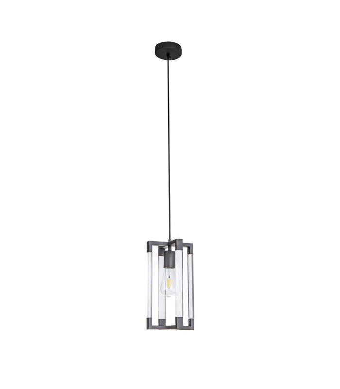 Canto Double Rectangle Square Pendant 1 Light E27 Graphite/Acrylic-4