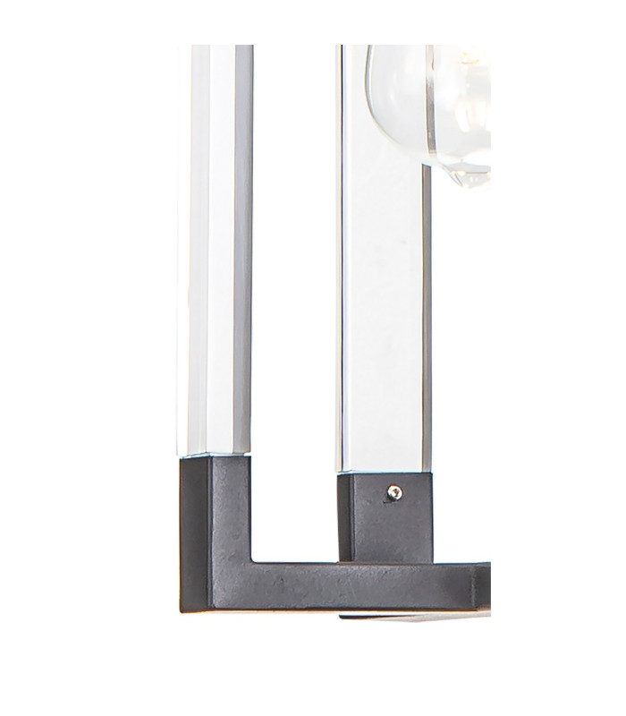 Canto Double Rectangle Square Pendant 1 Light E27 Graphite/Acrylic-5
