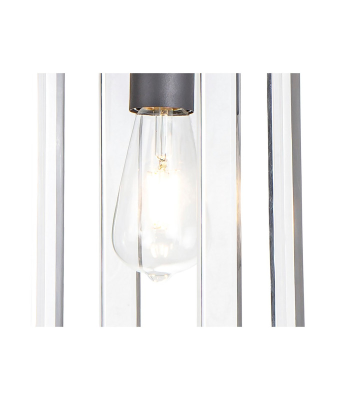 Canto Double Rectangle Square Pendant 1 Light E27 Graphite/Acrylic-6