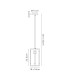 Canto Double Rectangle Square Pendant 1 Light E27 Graphite/Acrylic-7