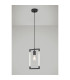 Canto Single Rectangle Pendant 1 Light E27 Graphite/Acrylic-2