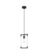 Canto Single Rectangle Pendant 1 Light E27 Graphite/Acrylic-4